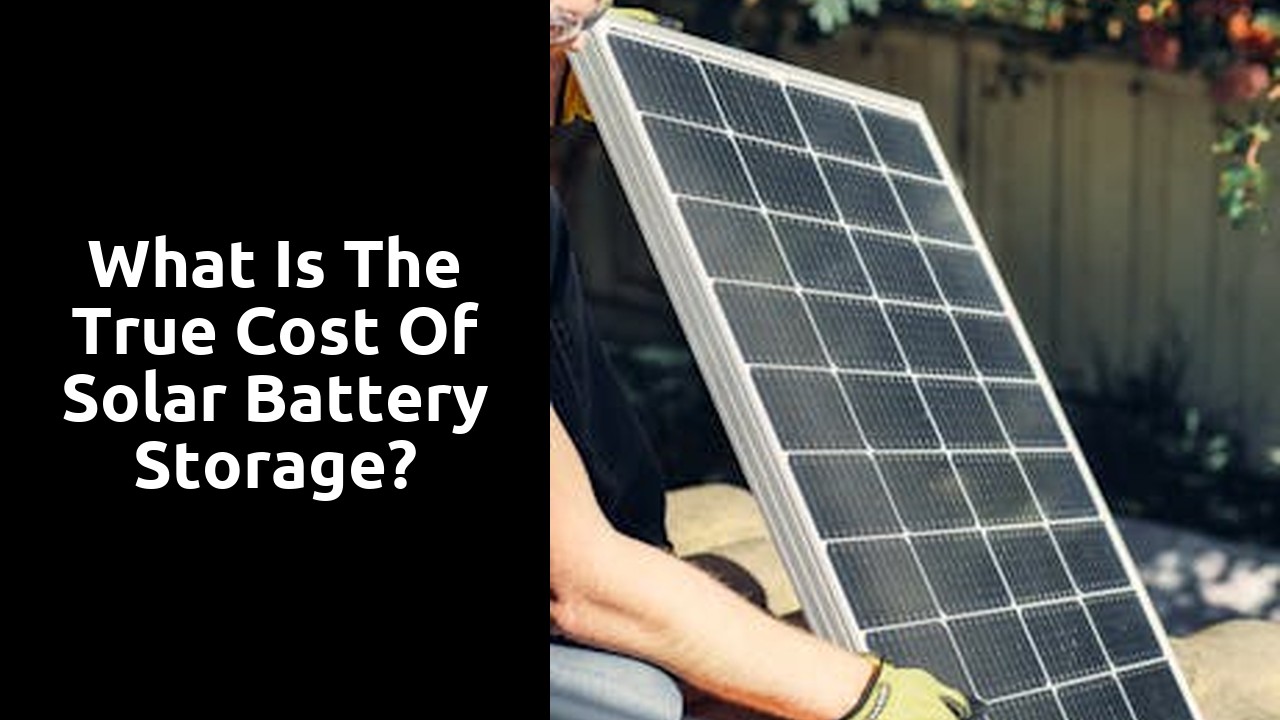 What is the true cost of solar battery storage?